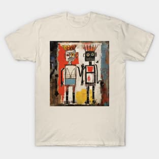 Basquiat Tarot Card The Lovers Abstract Painting T-Shirt